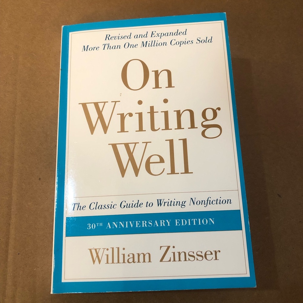 On Writing Well by William Zinsser Paperback Classic Nonfiction Guide book